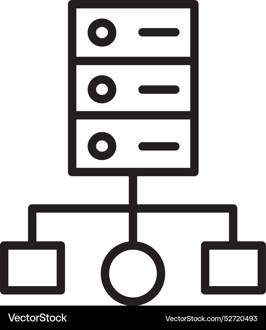 Cluster computing line icon design Vector Image