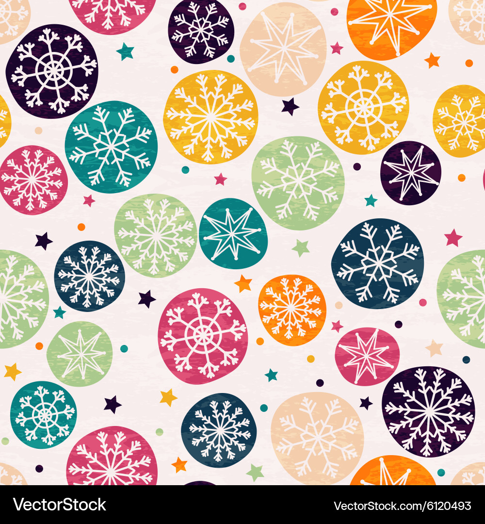 Colorful Snowflake Pattern Vector Image