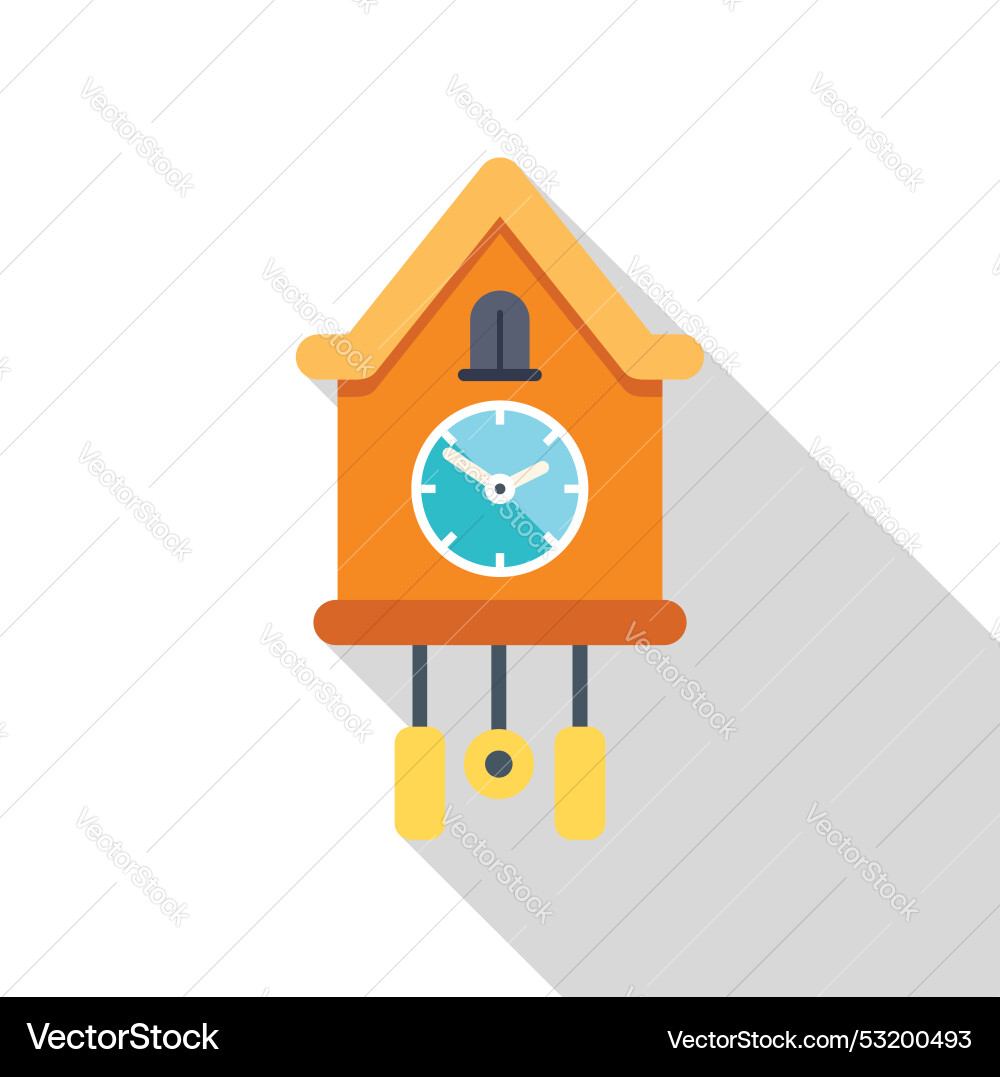 Cuckoo clock striking showing time passing quickly Vector Image