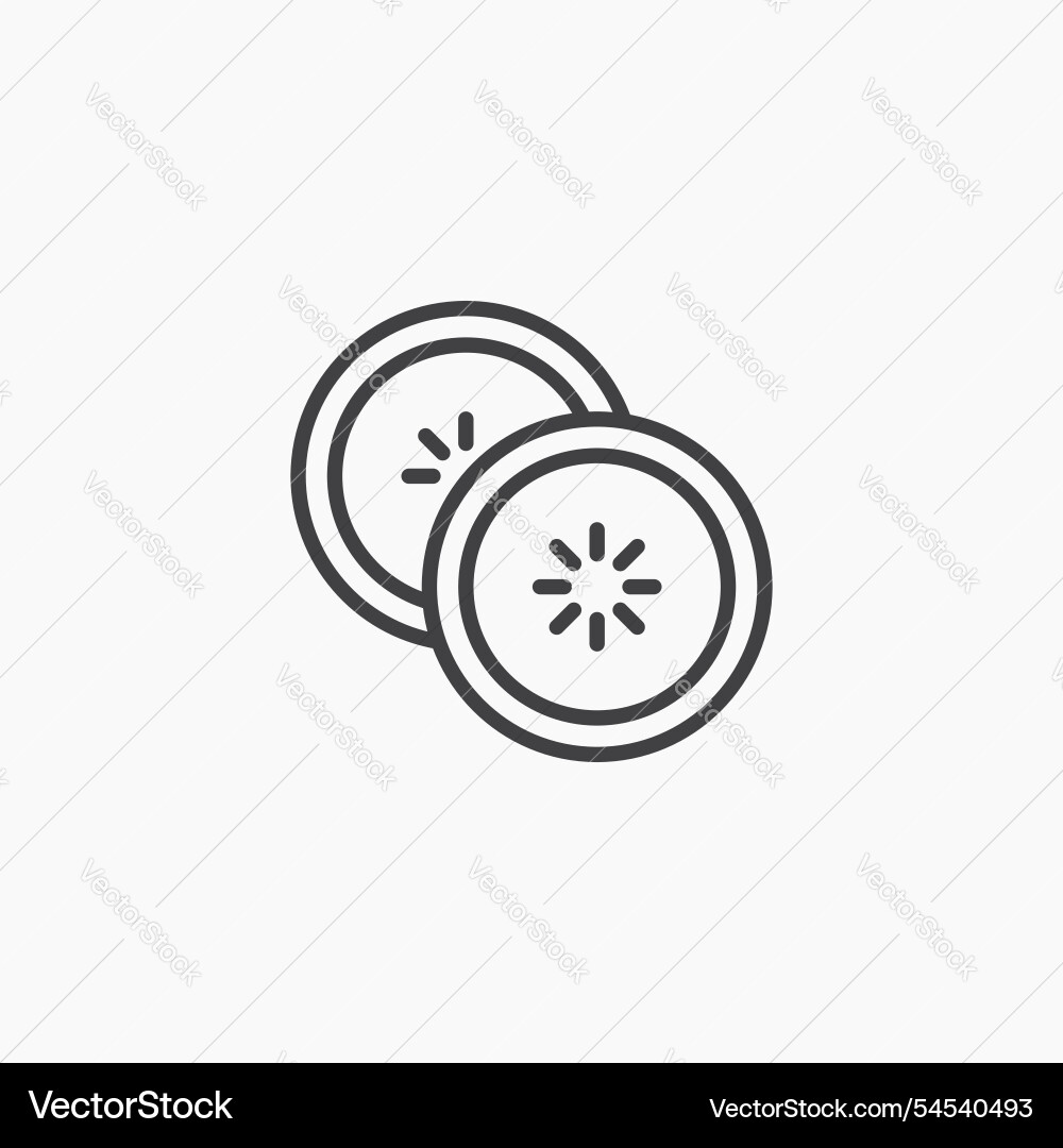 Cucumber slice icon Vector Image