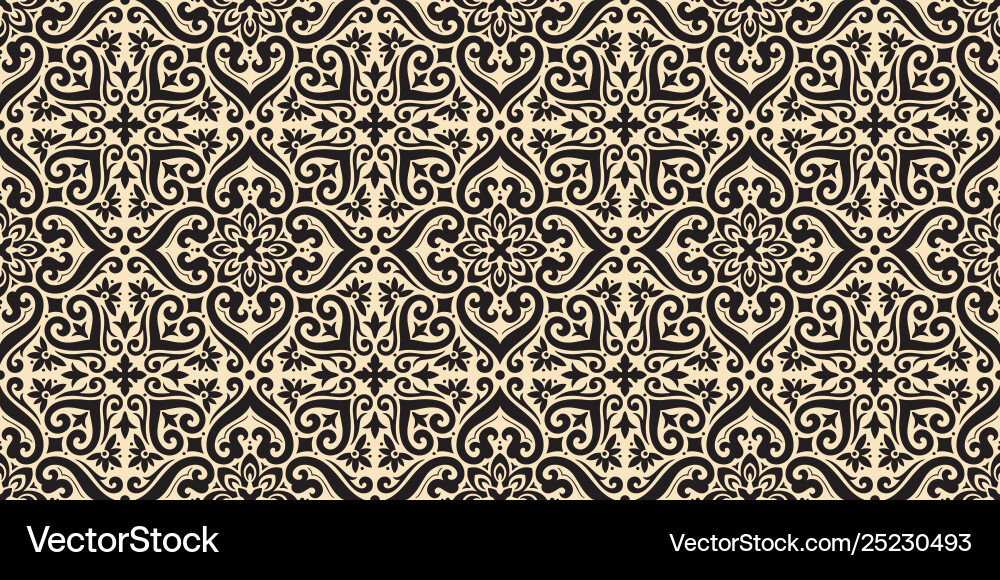 Damask seamless pattern background elegant Damask seamless pattern background elegant vector image