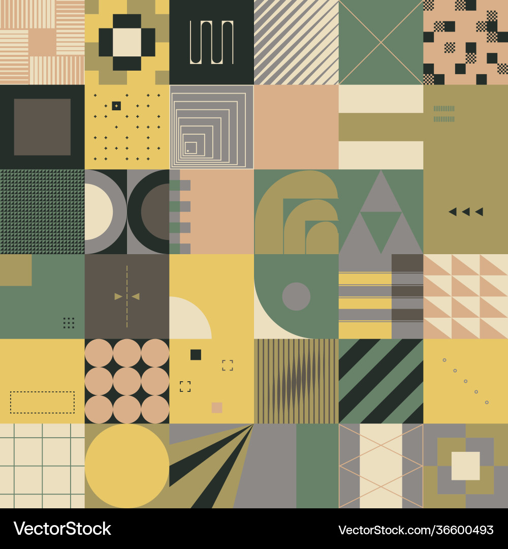 Digital geometric artwork design abstract pattern Vector Image