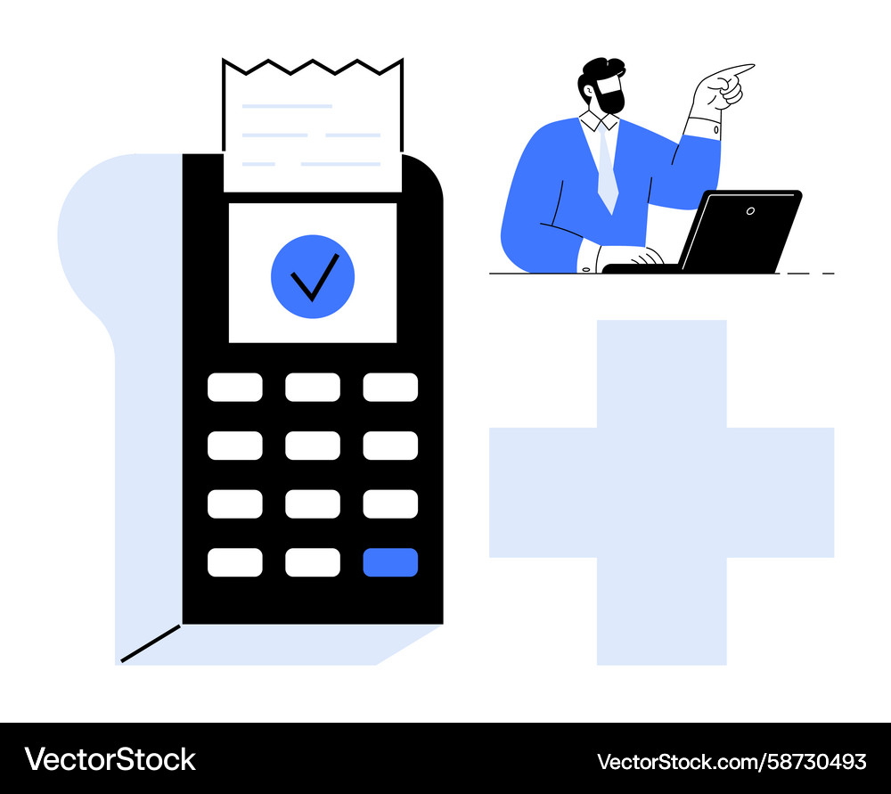 Digital payment confirmation with card reader Digital payment confirmation with card reader Vector Image