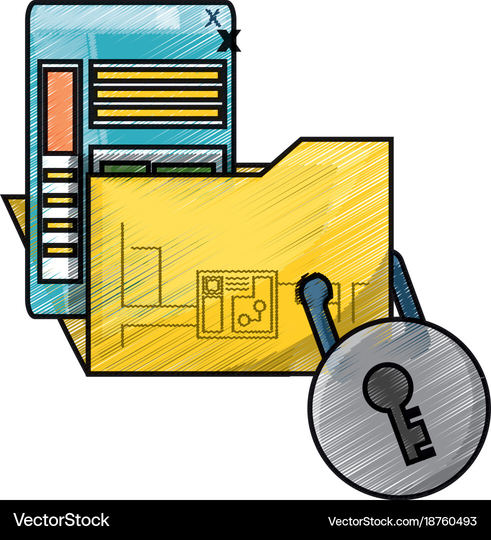 Document folder design concept vector image