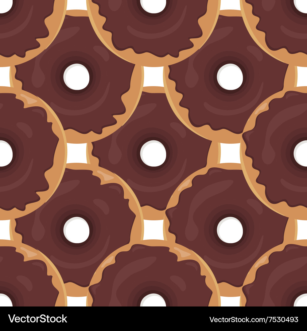 Donut seamless background texture pattern Vector Image