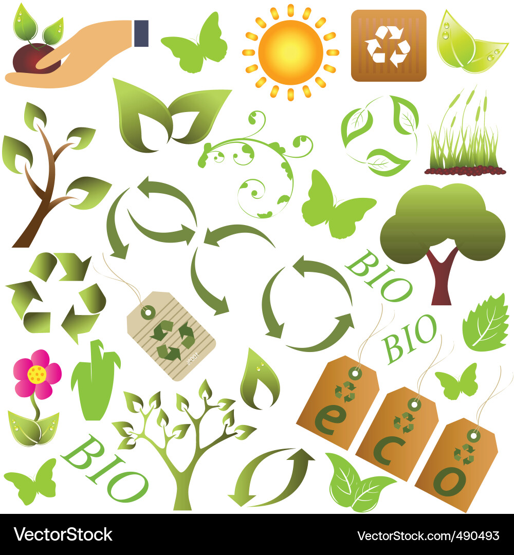 Eco Icon Collection vector image