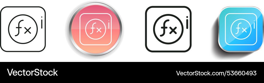 Effects icon thin linear regular and button style Effects icon thin linear regular and button style Vector Image