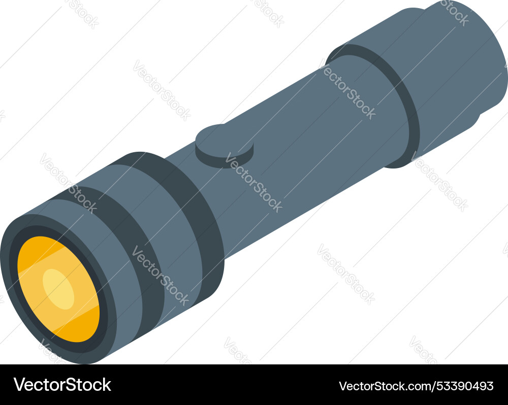 Flashlight lighting the way in isometric view Vector Image
