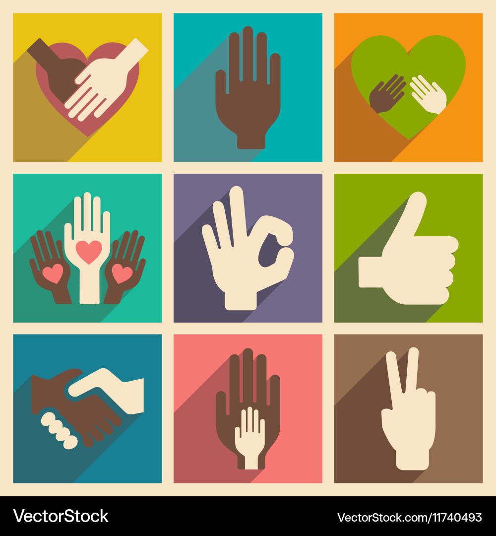 Flat with shadow concept and mobile application vector image