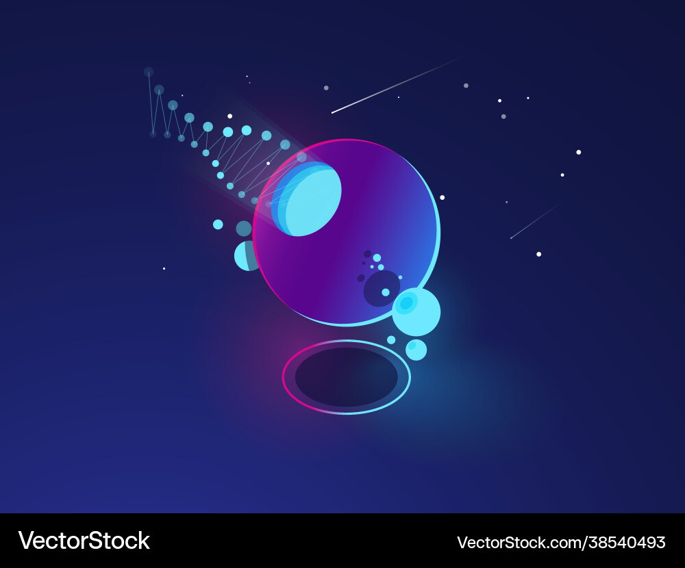 Futuristic abstract object space system model Futuristic abstract object space system model vector image