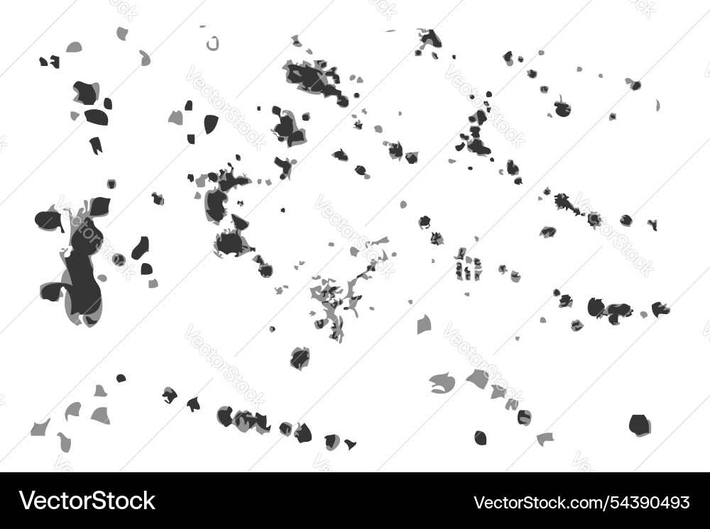 Hand draw sketch various size and shape of splat Vector Image