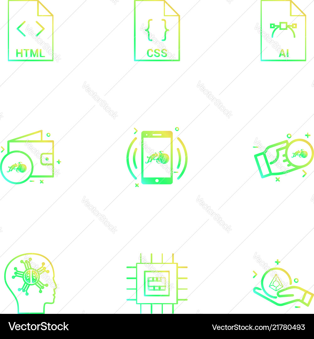 Html css ai wallet mobile crypto currency vector image