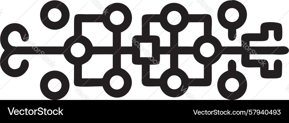 Intricate Circuit Network Abstract Vector Image