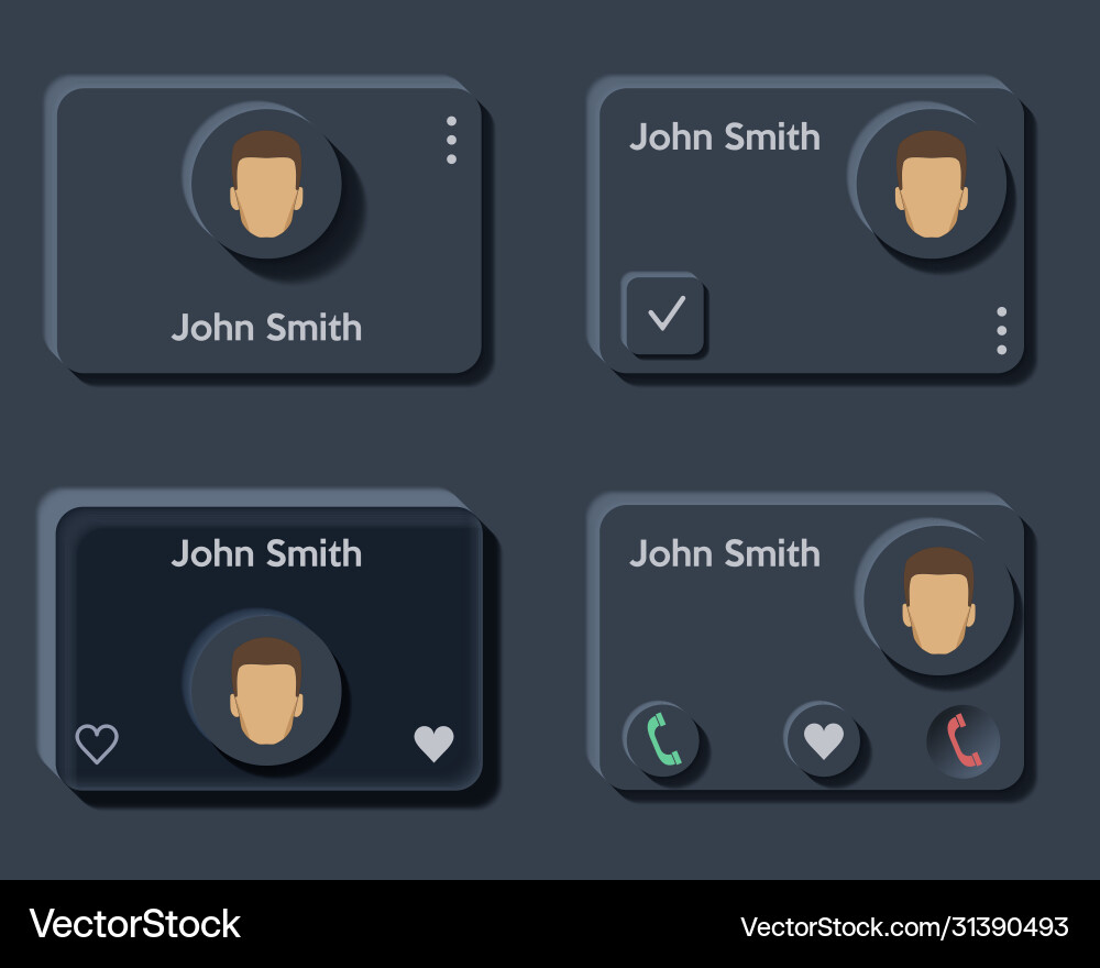 Neumorph ui kit on device screen Neumorph ui kit on device screen vector image