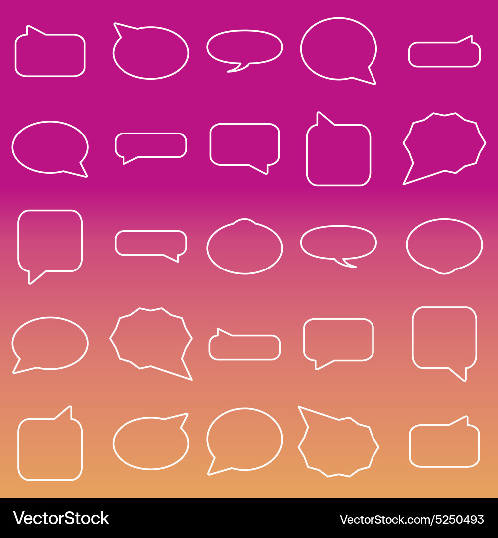 Set of linear frames vector image