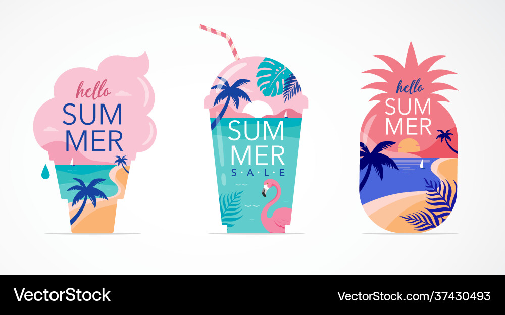 Sommerzeit Spaß Konzept Design kreativ Sommerzeit Spaß Konzept Design kreativ vektorbild