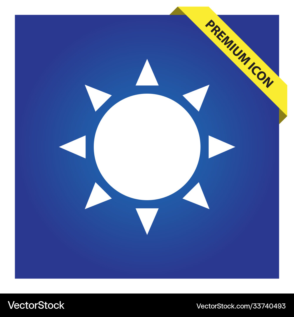 Sun icon for web and mobile Sun icon for web and mobile Vector Image