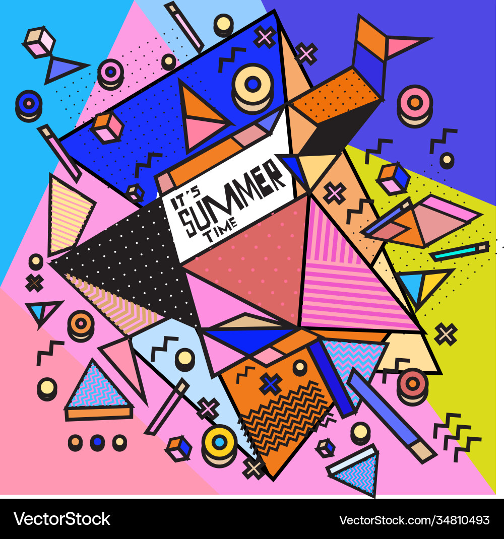Triangle geometric forms for summer events Triangle geometric forms for summer events vector image