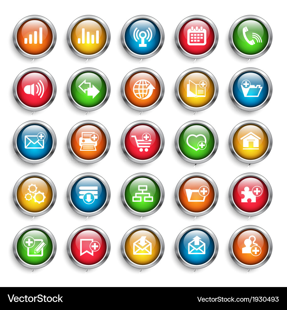 Web icon set vector image