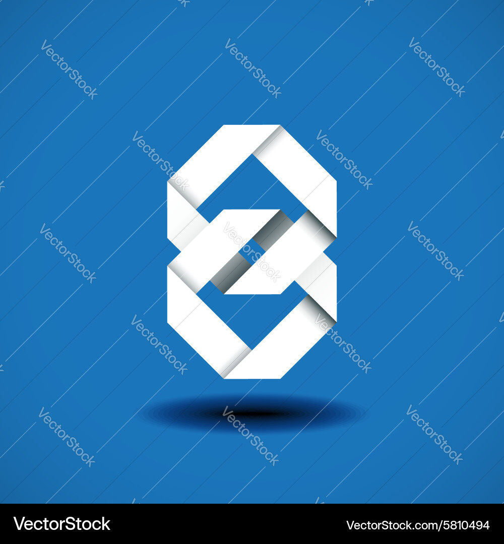 Abstract unity symbol of two square vector image