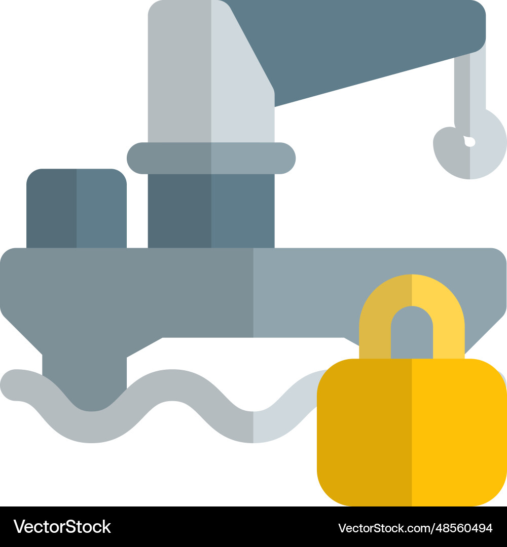 Advance system security in mining crane Vector Image