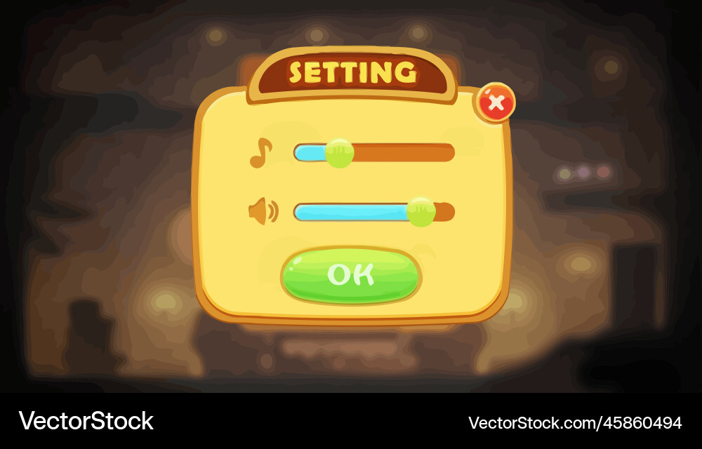 Complete set of level button game ui pop-up icon Vector Image