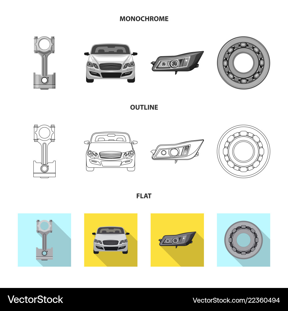 Design of auto and part logo collection vector image