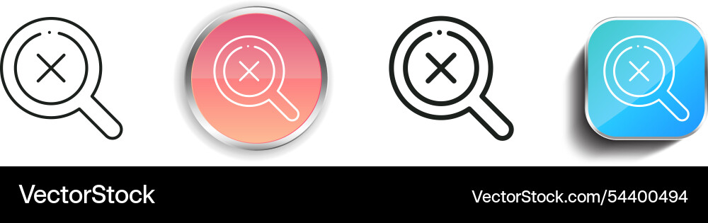 Found icon thin linear regular and button style Found icon thin linear regular and button style Vector Image