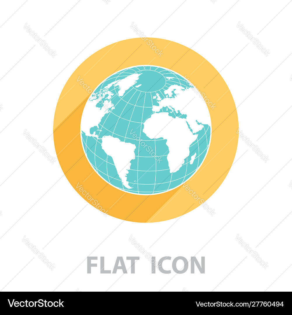 Globe icon with map Globe icon with map vector image