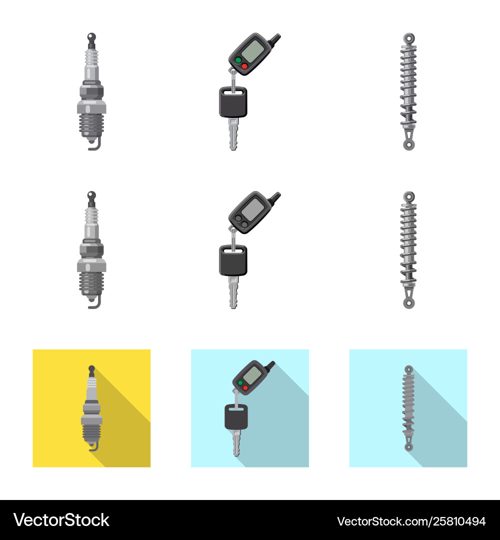 Isolated object auto and part symbol Isolated object auto and part symbol vector image