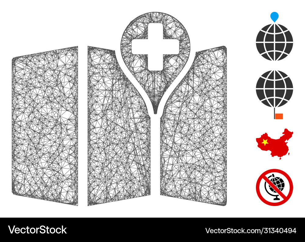 Map web mesh Map web mesh vector image