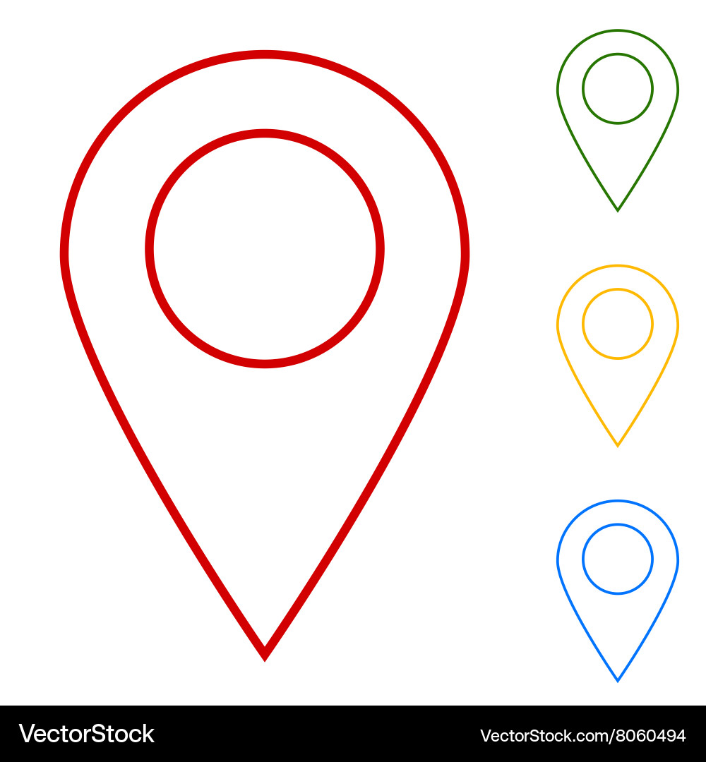 Mark line icon pointer vector image