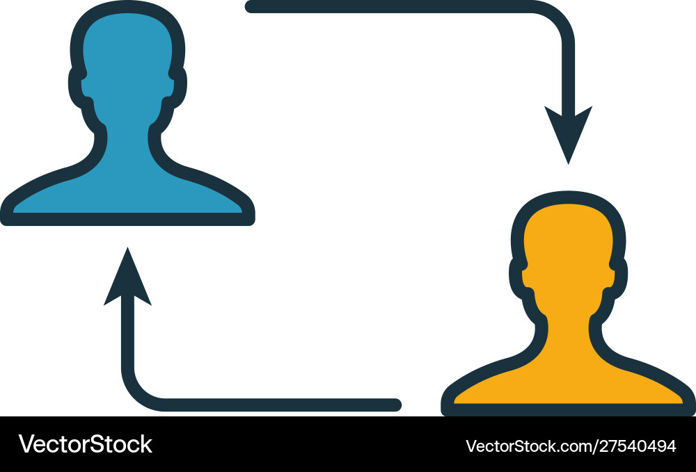 Peer to icon set four elements in different Peer to icon set four elements in different vector image