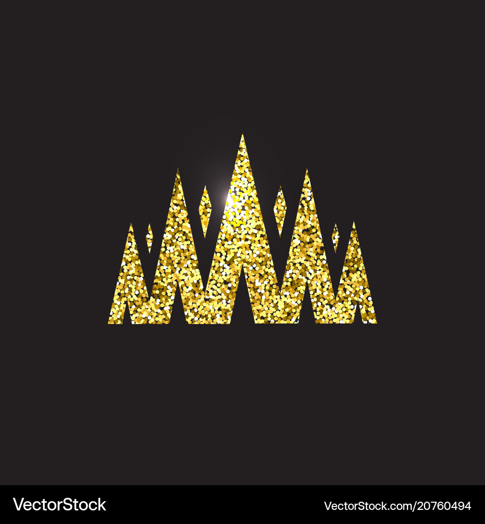Queen Crown Royal Gold Kopfschmuck König Golden Queen Crown Royal Gold Kopfschmuck König Golden vektorbild