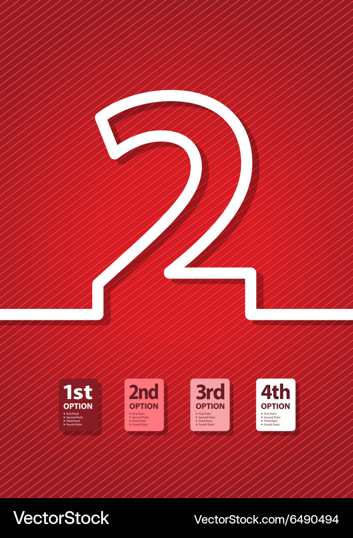 Red number Royalty Free Vector Image - VectorStock