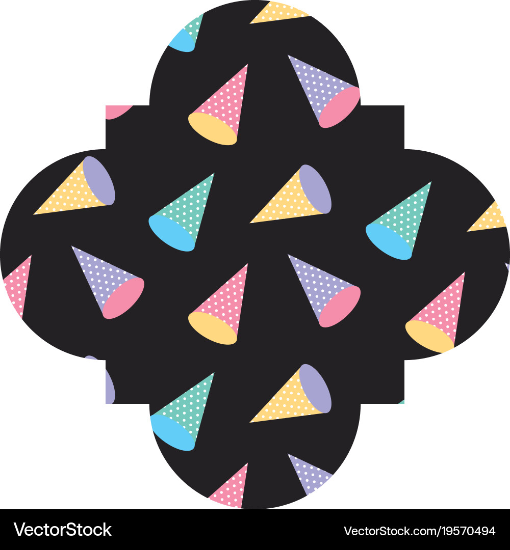 Seamless pattern label shape with geometric vector image