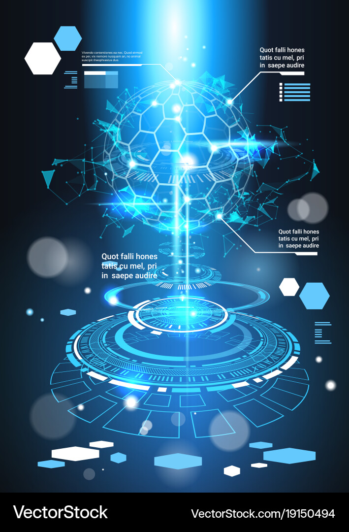Tech Abstract Background - Futuristic Template vector image