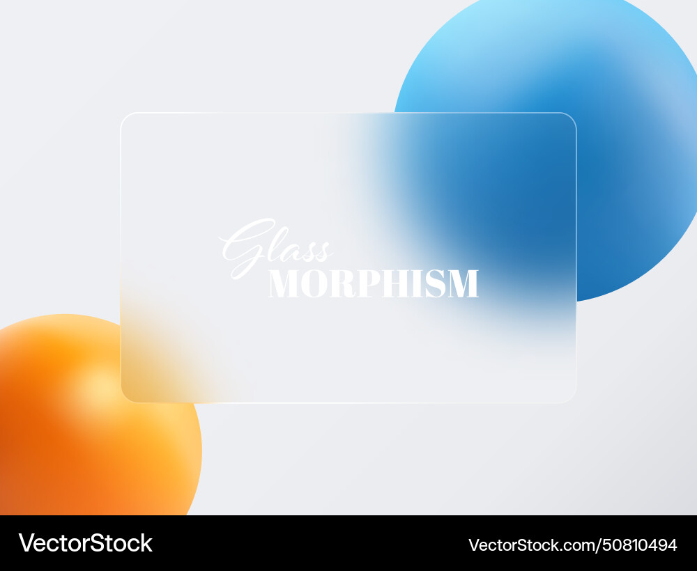 White background with glass morphism template Vector Image