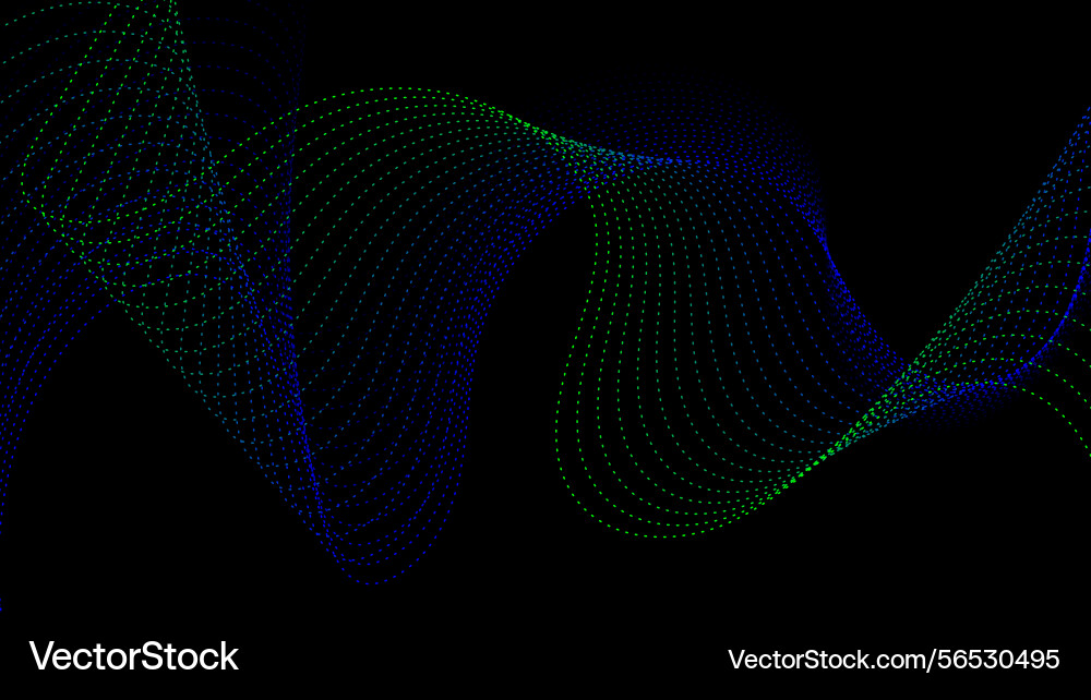 Abstract dynamic particles sound wave flowing Abstract dynamic particles sound wave flowing vector image