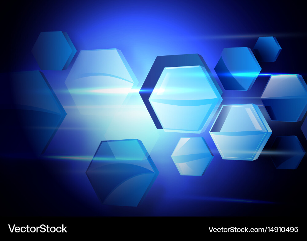 Abstract Hexagon Technology Background vector image