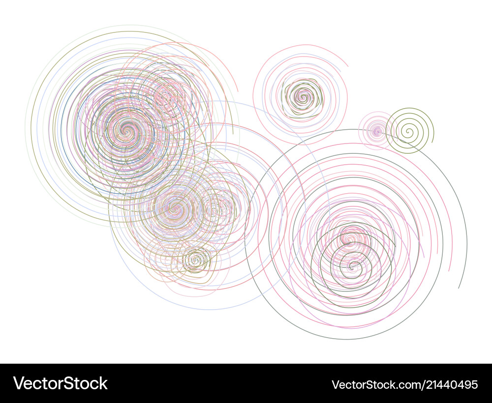 Abstract Swirling Circles Background Vector Image