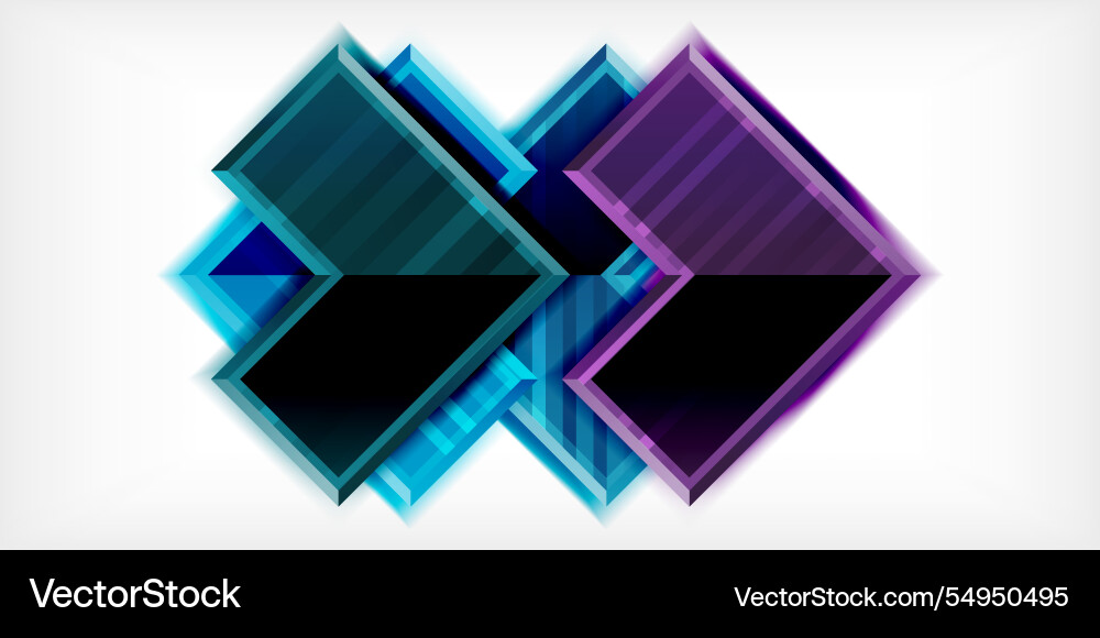 Arrow symbols created with 3d effects and line Vector Image
