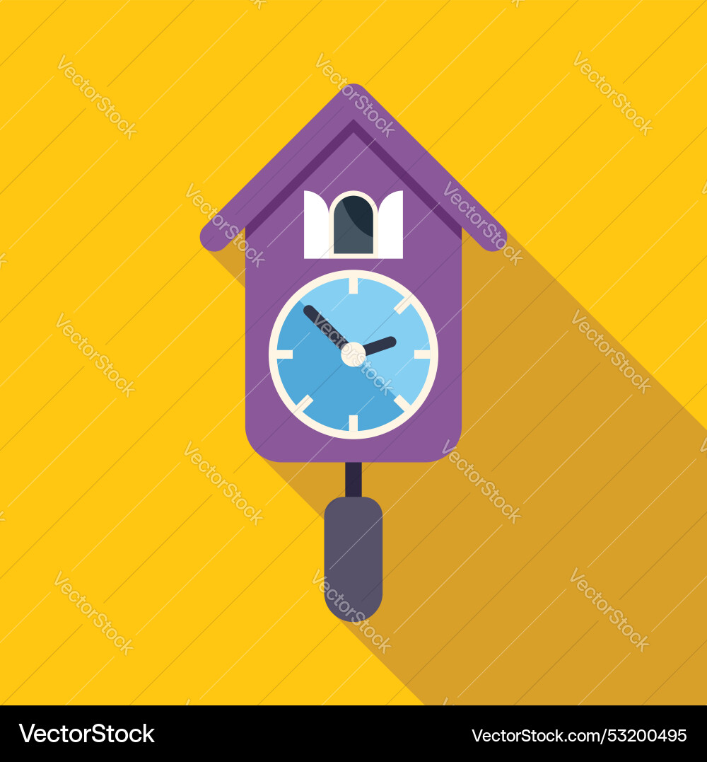 Cuckoo clock striking icon showing time passing Cuckoo clock striking icon showing time passing vector image