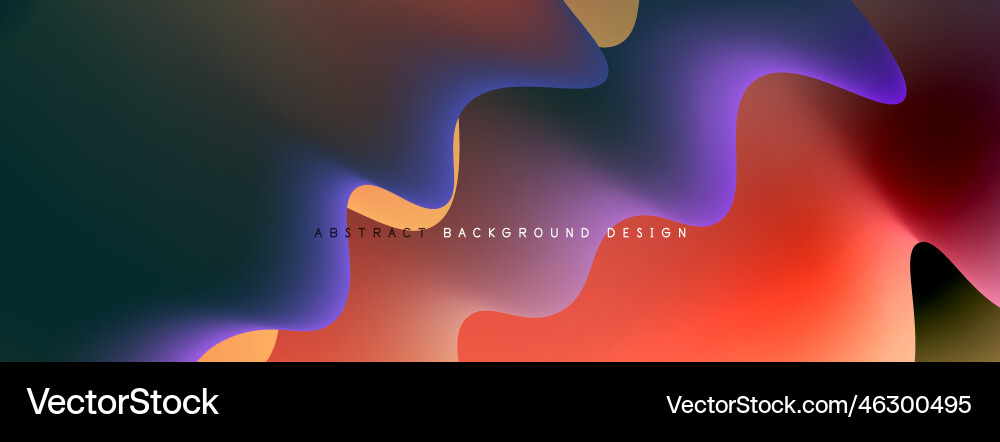 Dynamic liquid waves abstract background Vector Image