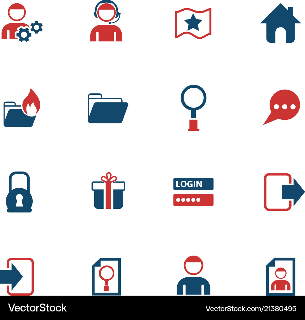 Forum interface icon set Vector Image