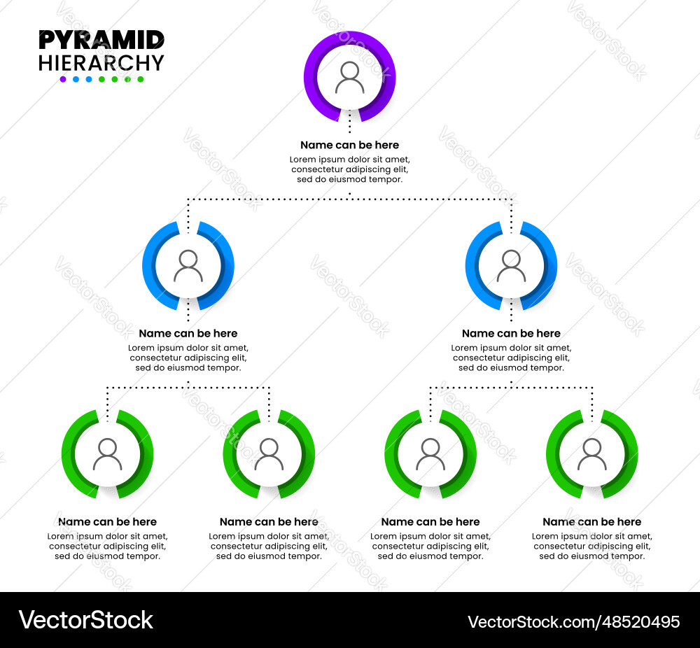 Infographic template pyramid hierarchy with space Infographic template pyramid hierarchy with space vector image