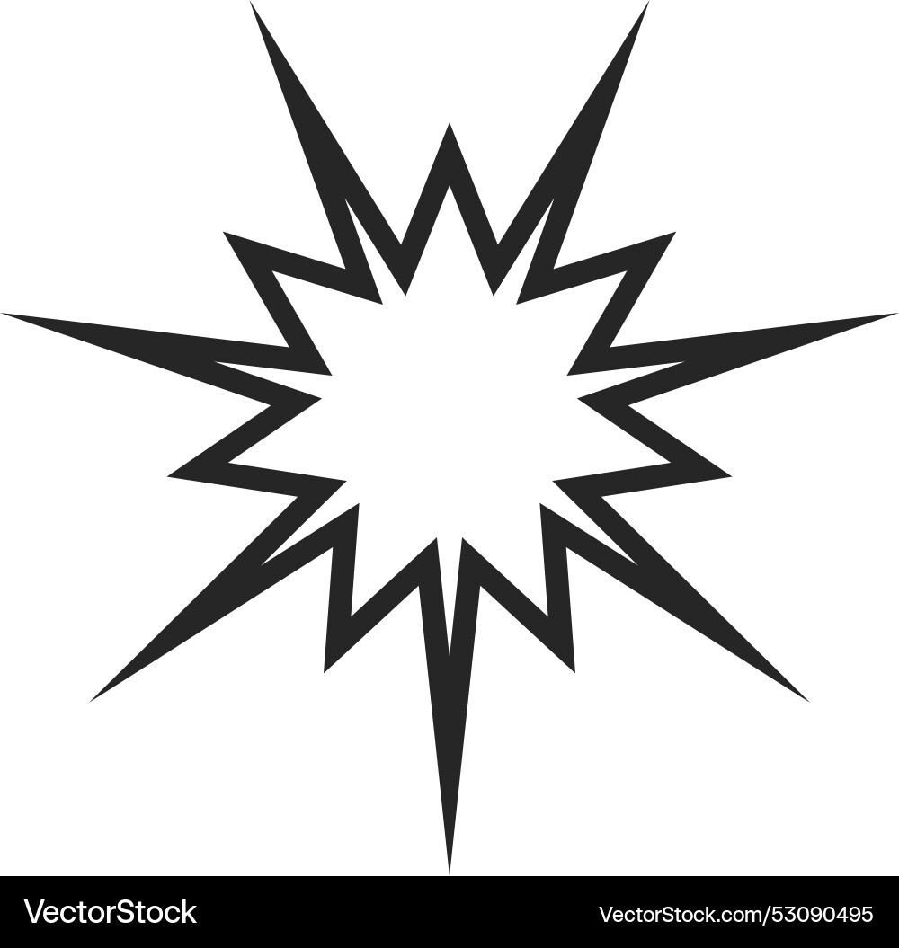 Light burst line icon explosion effect symbol Vector Image