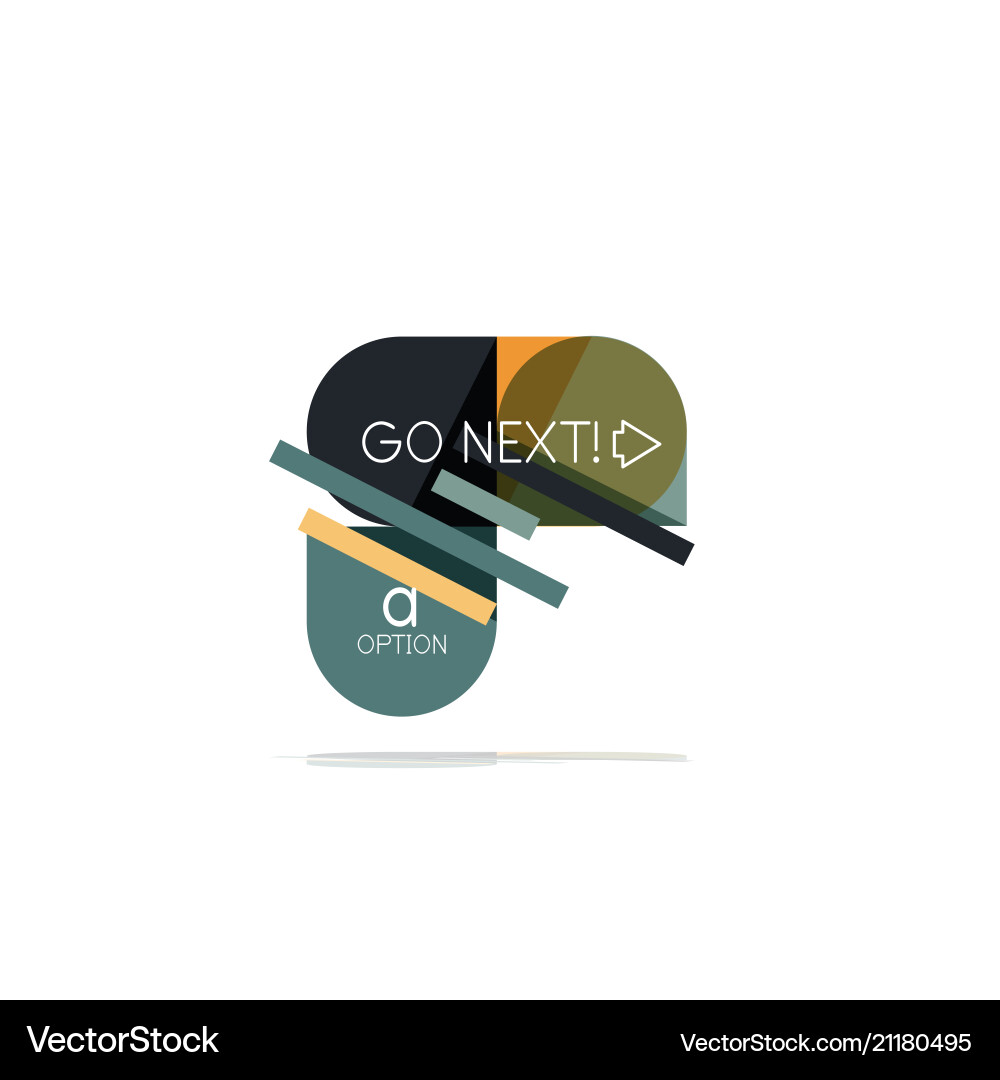 Minimal flat clean abstract option step Minimal flat clean abstract option step vector image