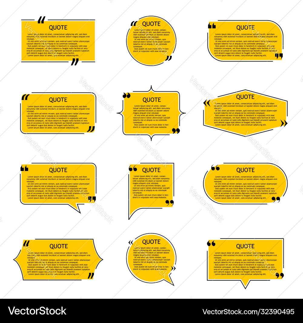 Quote with box for text frame quotation Quote with box for text frame quotation vector image