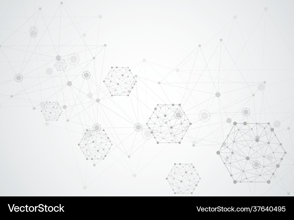 Science network pattern connecting lines and dots Science network pattern connecting lines and dots vector image